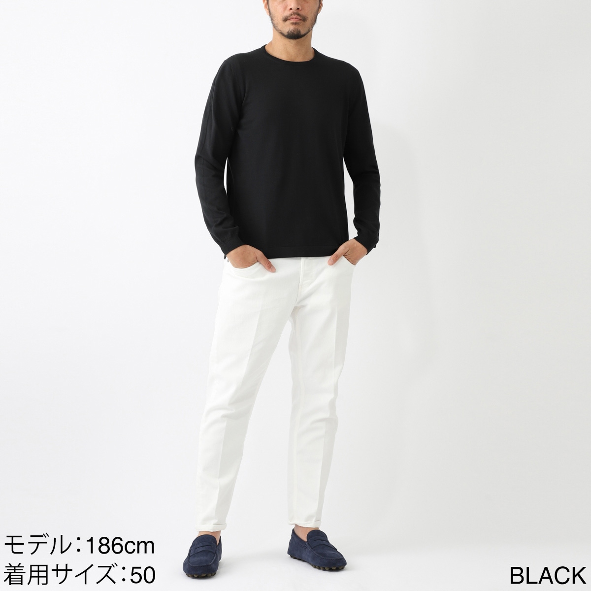 Gran Sasso グランサッソ クルーネックニット/PARICOLLO M/L 12G【大きいサイズあり】 メンズ