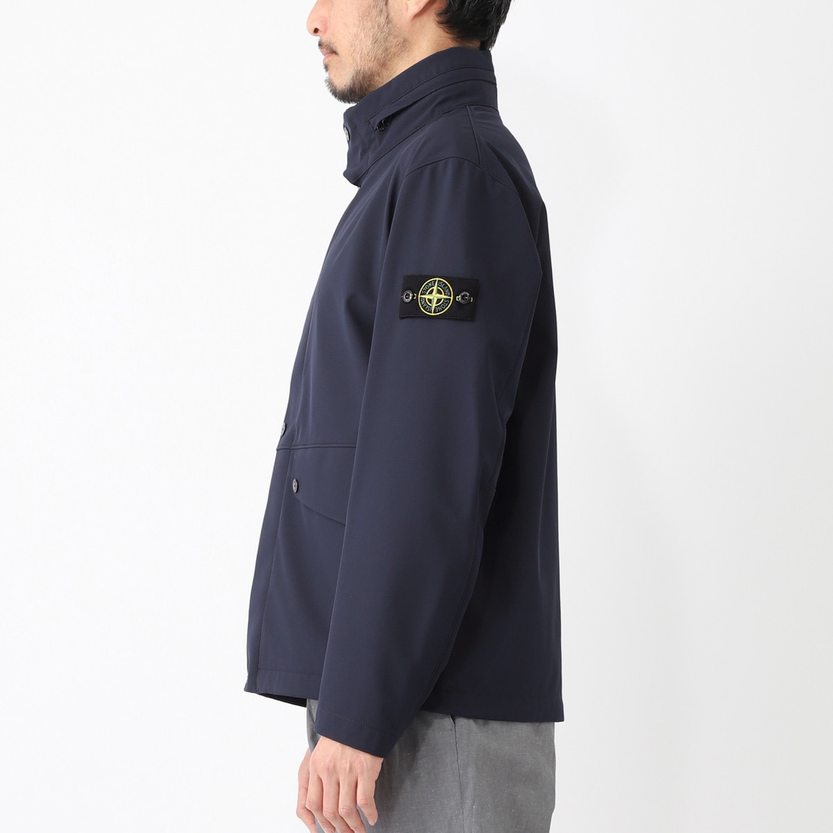 ストーンアイランド Soft Shell R ジャケット ネイビー M フード付 アウトレット】STONE ISLAND ストーンアイランド フード付きブルゾン