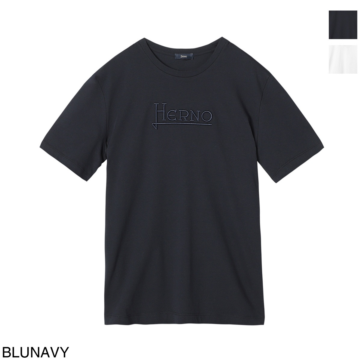 HERNO Tシャツ ブラック サイズ48 アウトレット】【ラスト1点】HERNO ヘルノ クルーネックTシャツ