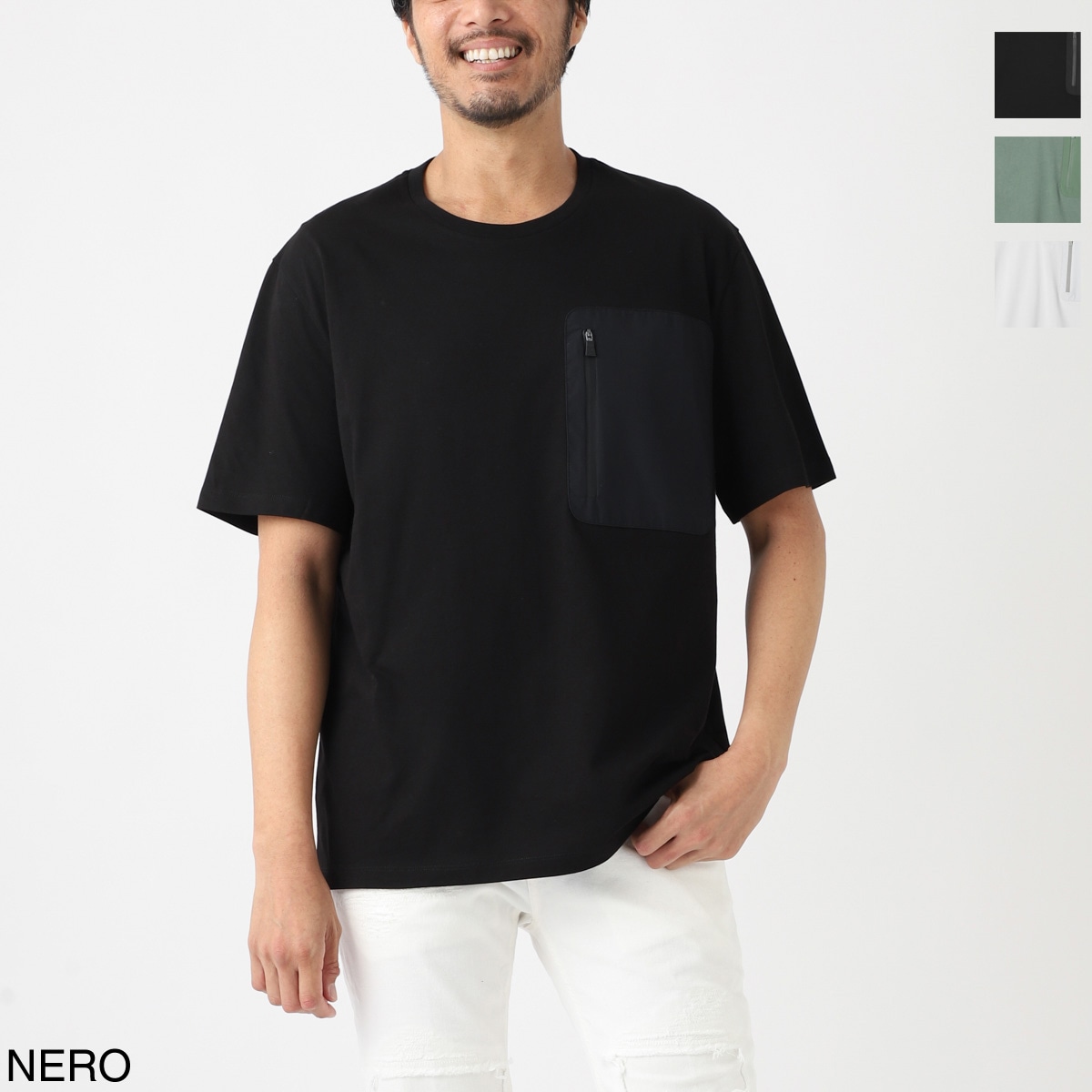 HERNO ヘルノ クルーネックTシャツ/LAMINAR COMPACT JERSEY TSHIRT【大きいサイズあり】 メンズ