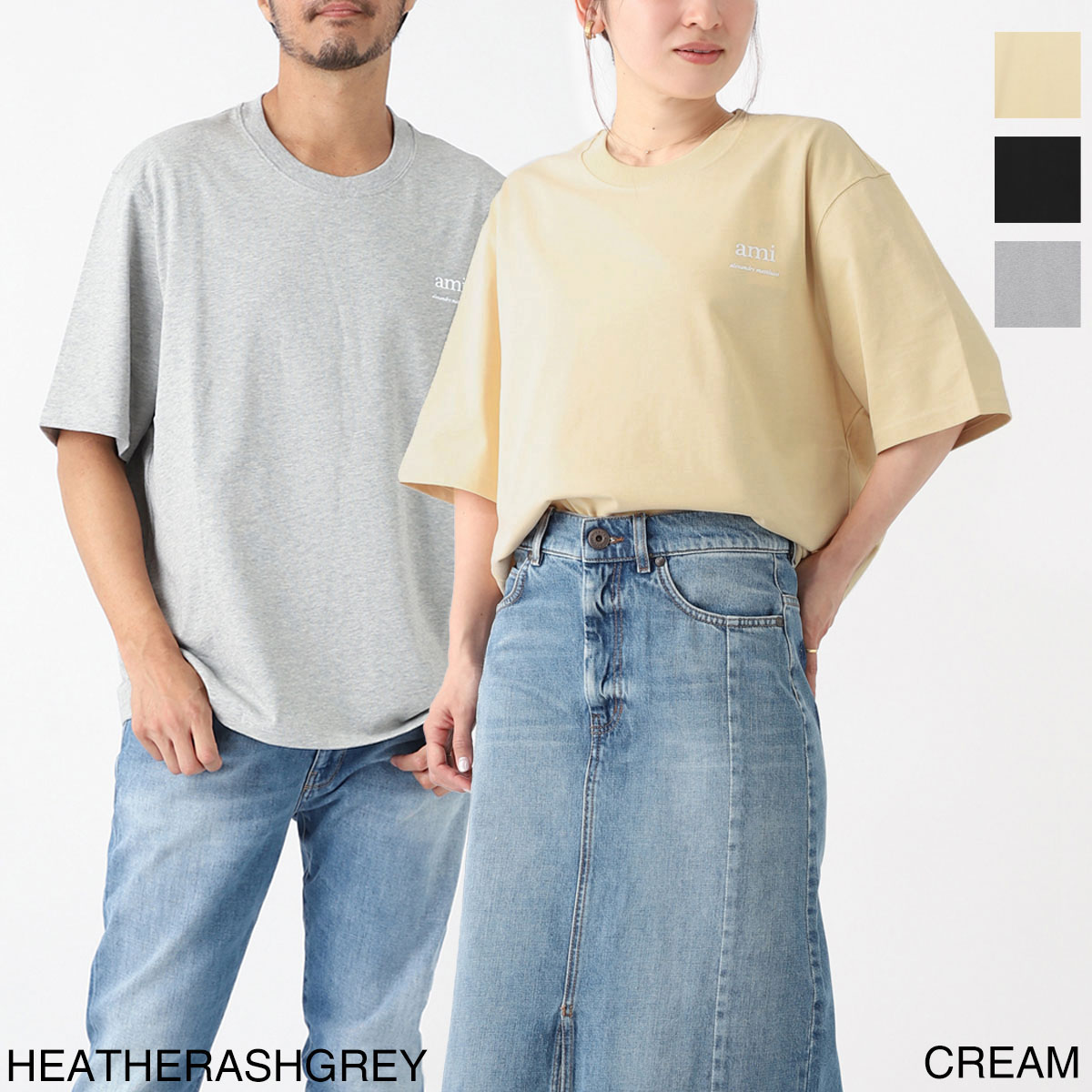 AMI アミ クルーネックTシャツ/AMI ALEXANDRE MATTIUSSI TSHIRT