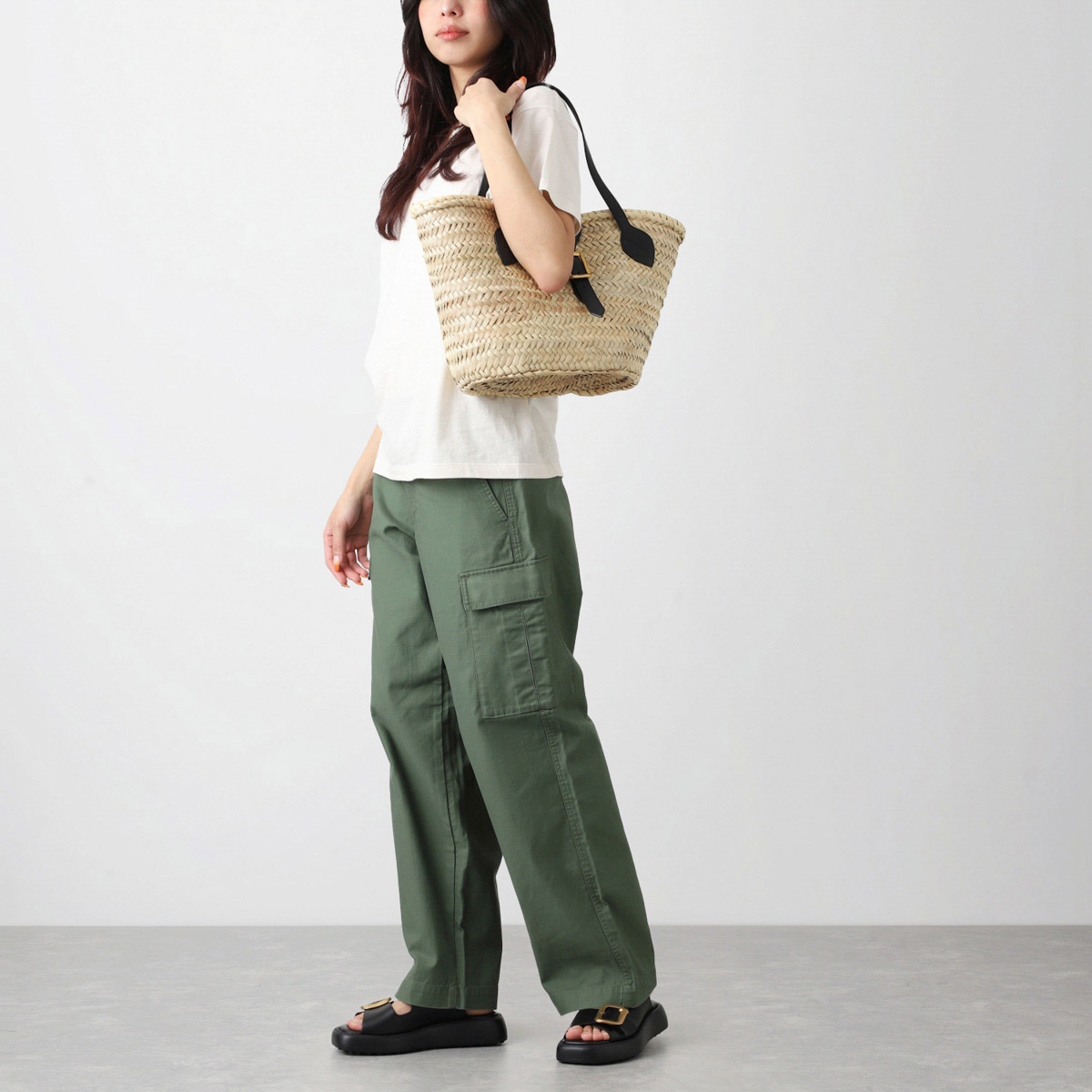 【アウトレット】J&M DAVIDSON ジェイ&エム デヴィッドソン バスケットバッグ/かごバッグ/BASKET M レディース