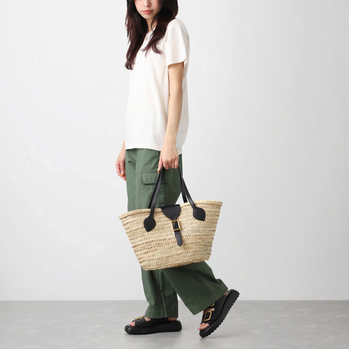 【アウトレット】J&M DAVIDSON ジェイ&エム デヴィッドソン バスケットバッグ/かごバッグ/BASKET M レディース