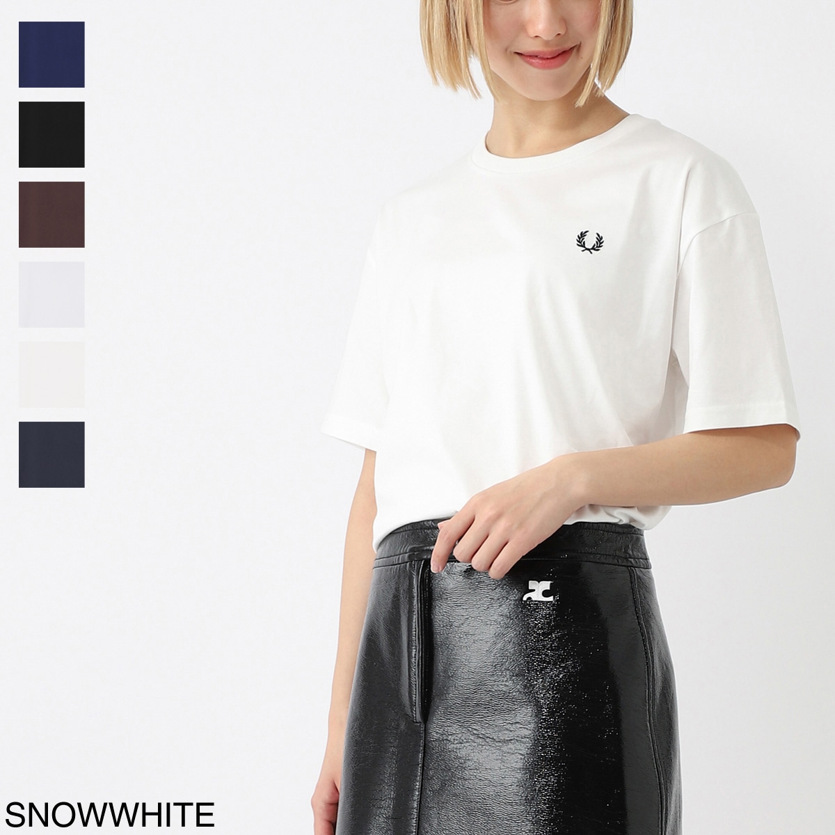 FRED PERRY フレッドペリー クルーネックTシャツ/CREW NECK T-SHIRT レディース