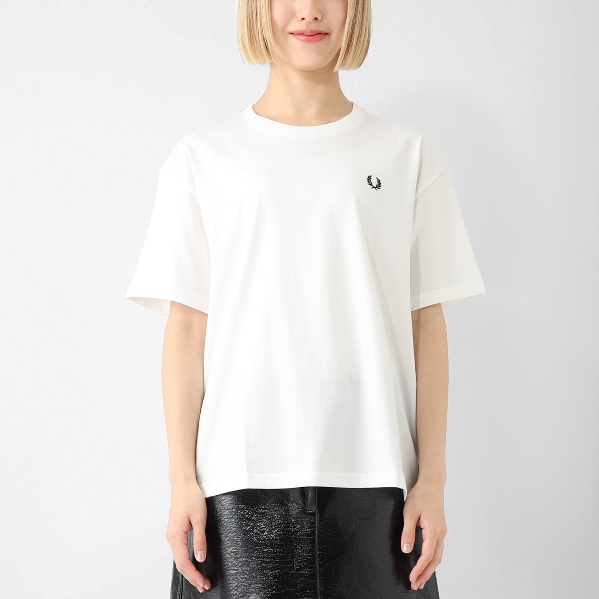 【ネコポス対応(1点まで)】FRED PERRY フレッドペリー クルーネックTシャツ/CREW NECK T-SHIRT レディース