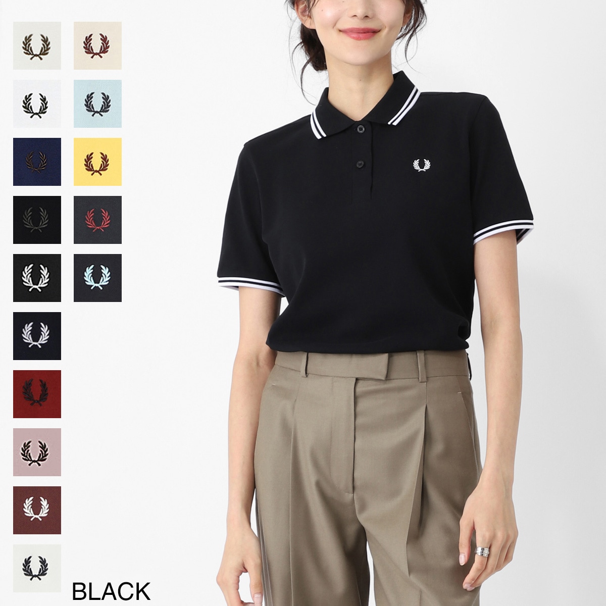 『ネコポス対応(1点まで)』FRED PERRY フレッドペリー ポロシャツ/TWIN TIPPED FRED PERRY SHIRT レディース