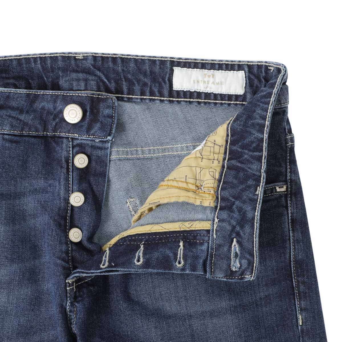 entre amis アントレアミ ボタンフライジーンズ/5 TK DENIM CORTO【大きいサイズあり】 メンズ