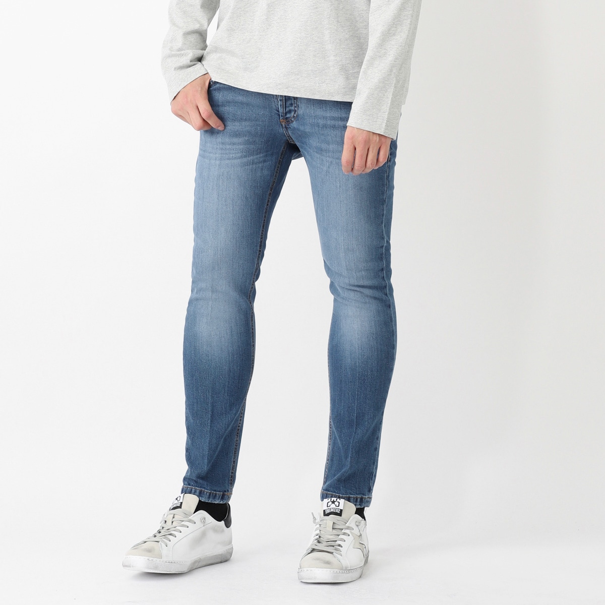 entre amis アントレアミ ボタンフライジーンズ/5 TK DENIM CORTO