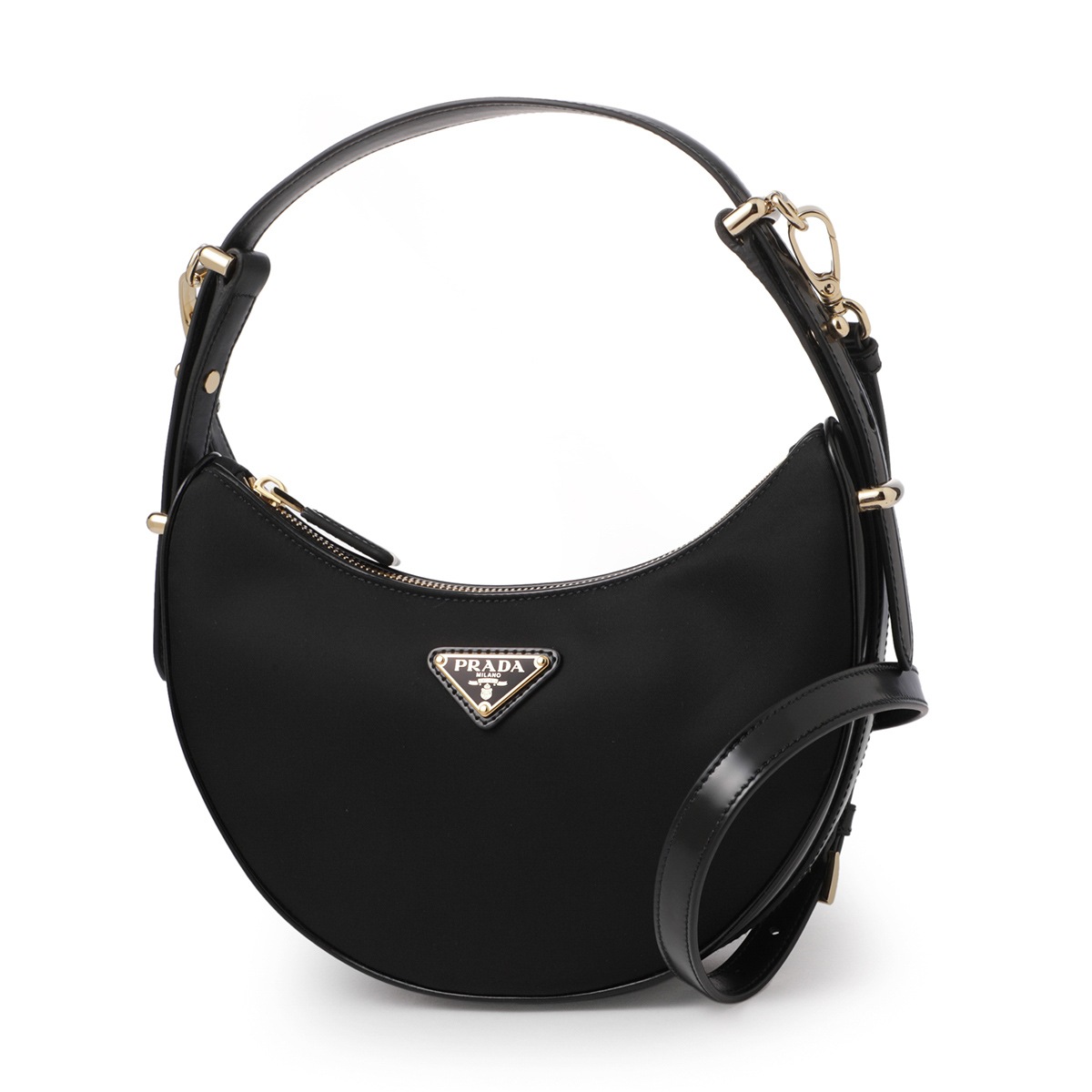 【タイムセール】PRADA プラダ ショルダーバッグ 2WAY/ホーボーバッグ/ARQUE RE-NYLON LEATHER SHOULDER BAG レディース