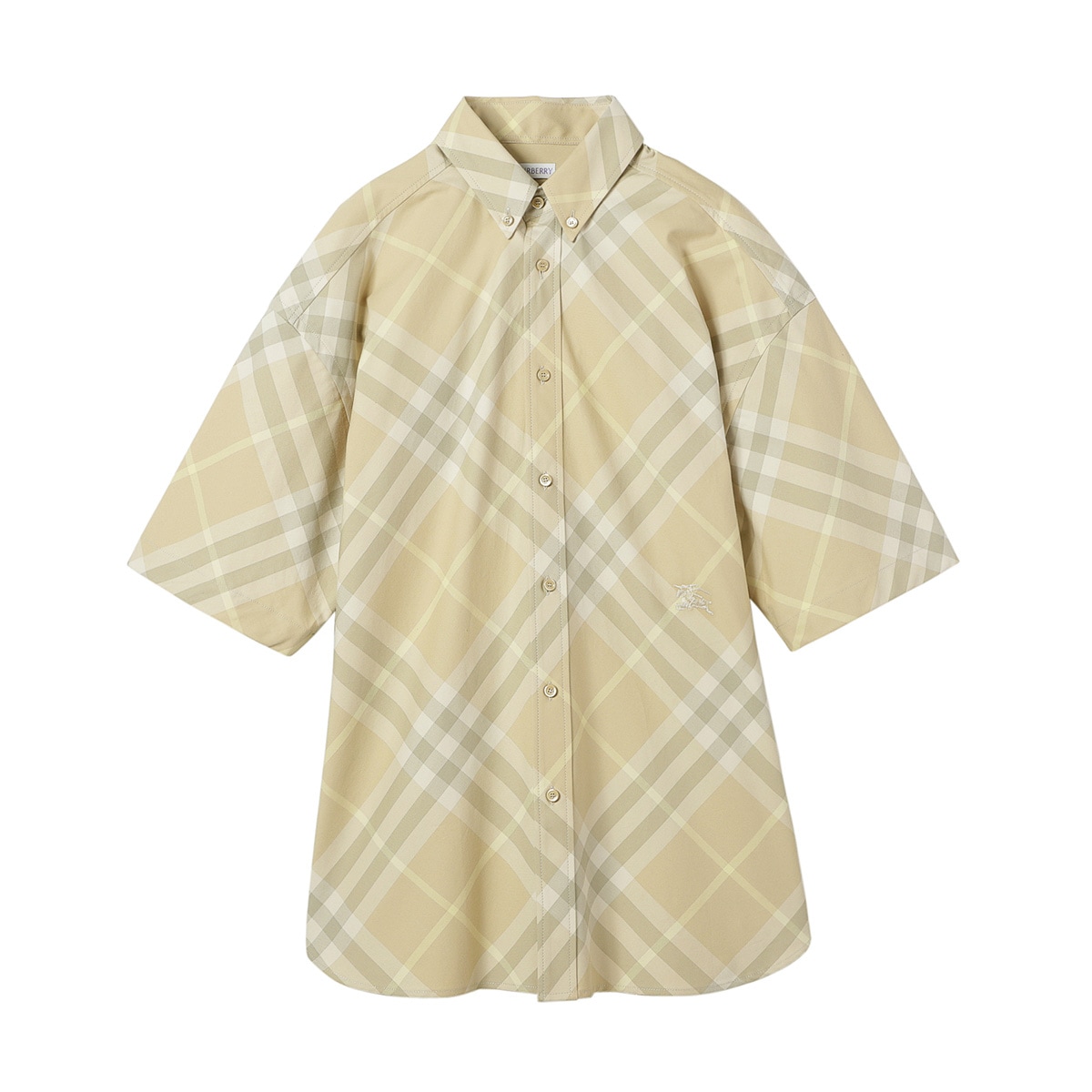 BURBERRY バーバリー 半袖シャツ/CHECK COTTON SHIRT SHORT