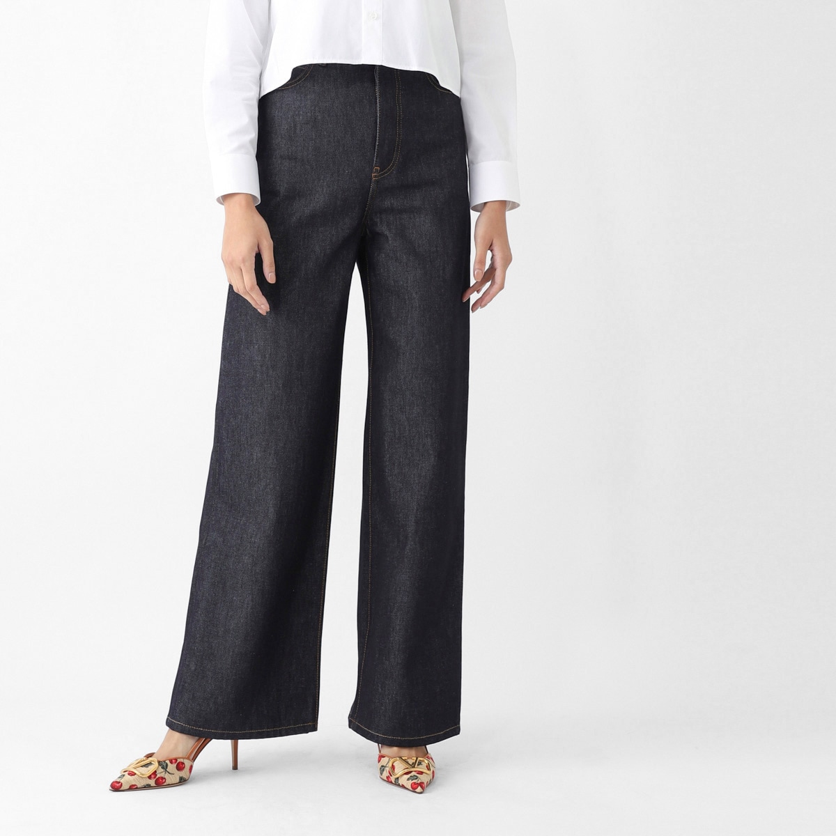 [あす着] ロエベ LOEWE ボタンフライジーンズ レディース HIGH WAISTED JEANS アウトレット】LOEWE ロエベ ボタンフライジーンズ/HIGH WAISTED JEANS