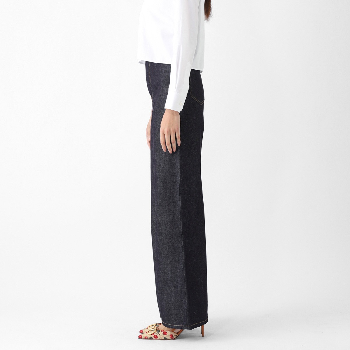 アウトレット】LOEWE ロエベ ボタンフライジーンズ/HIGH WAISTED JEANS