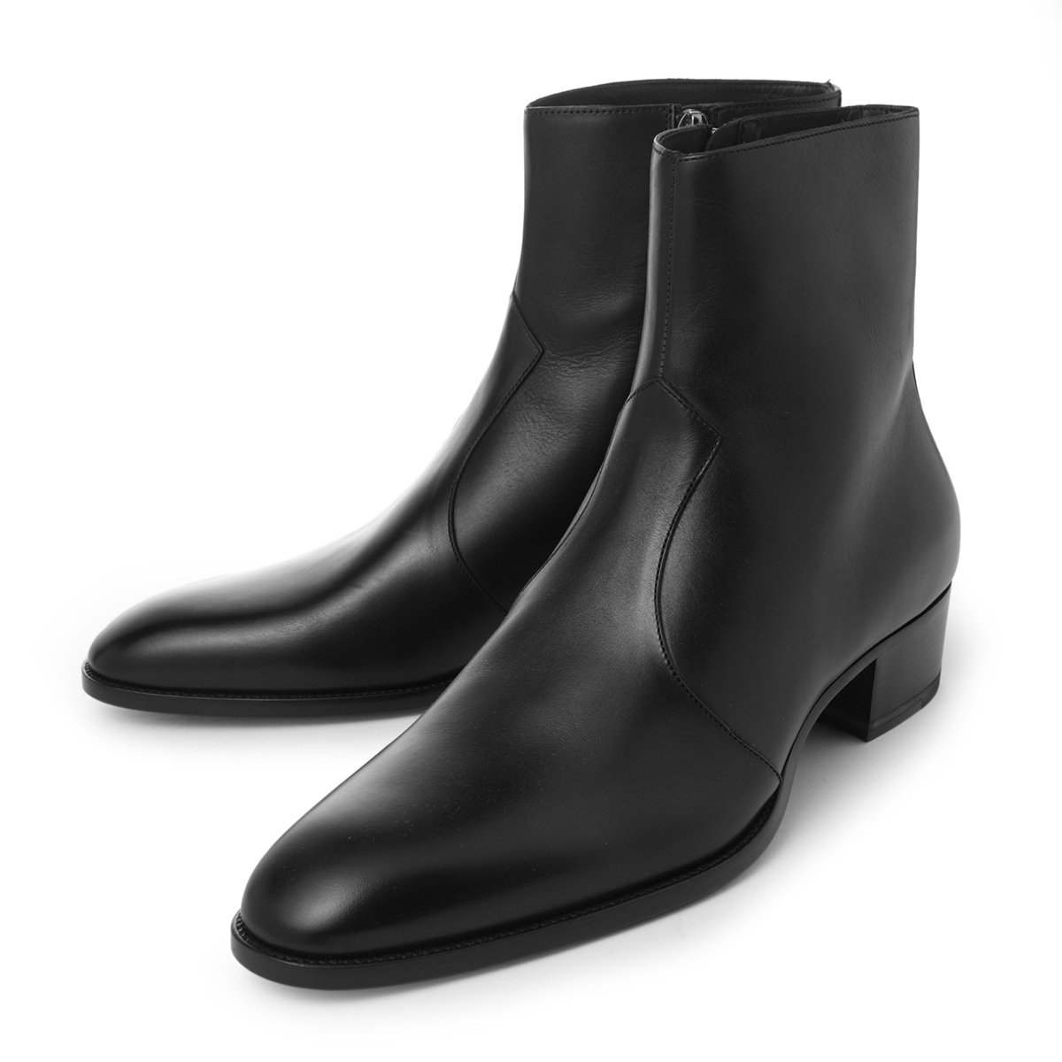 SAINT LAURENT サンローラン ブーツ/WYATT ZIPPED BOOTS【大きいサイズあり】 メンズ