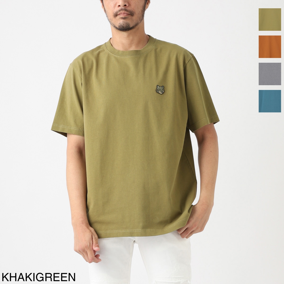 (メゾンキツネ) MAISON KITSUNE Bold Fox Tシャツ MM00127KJ0118 MAISON KITSUNE メゾン キツネ 半袖Tシャツ BOLD FOX HEADPATCH