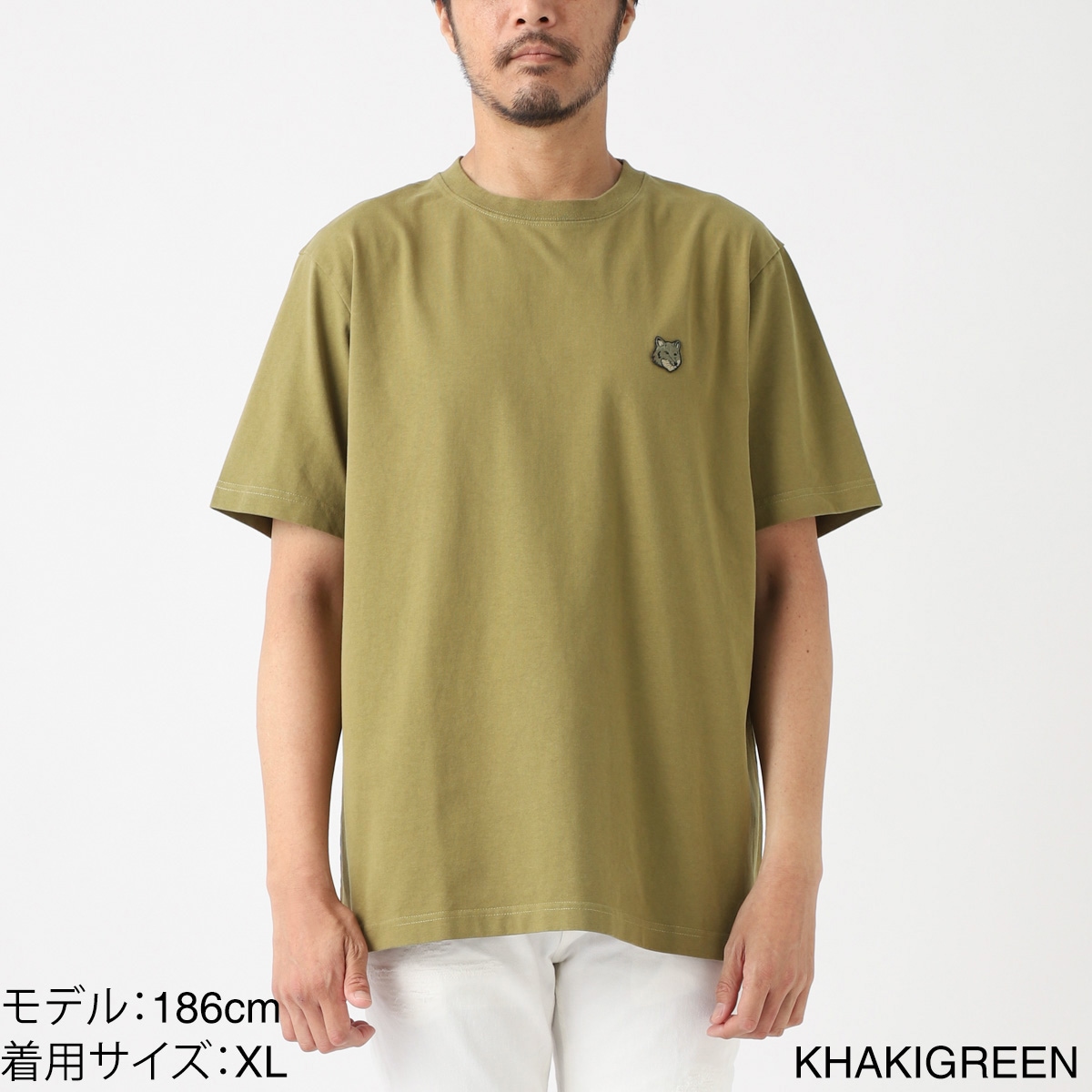 【アウトレット】MAISON KITSUNE メゾンキツネ クルーネックTシャツ/BOLD FOX HEAD PATCH COMFORT TEE SHIRT メンズ