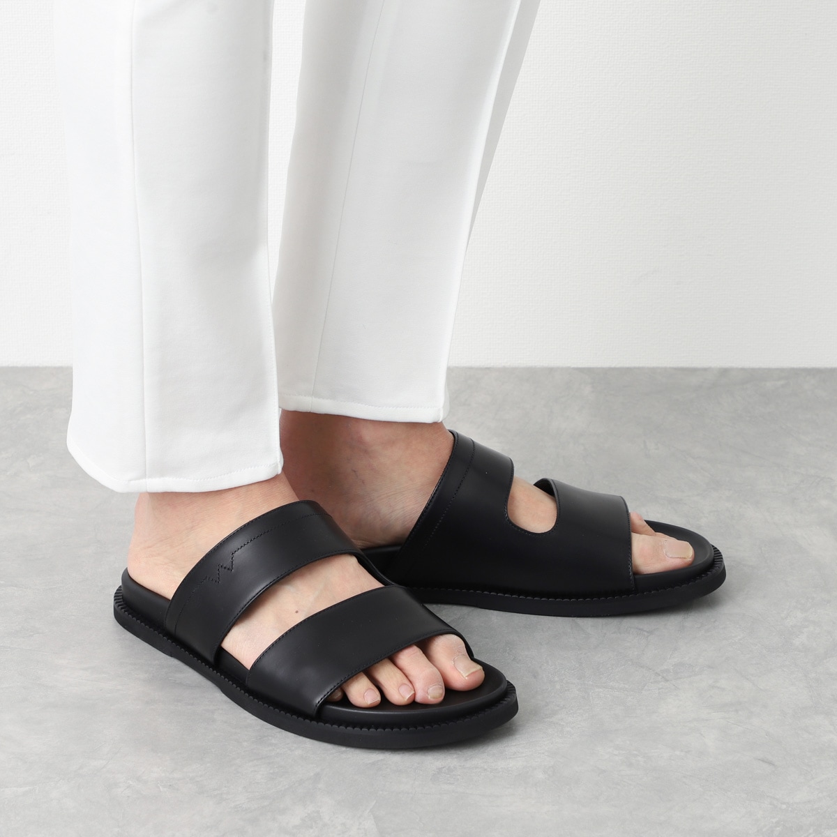 J.M. WESTON ジェイエムウエストン スライドサンダル/DOUBLE Ｖ ANATOMIQUE MULE【大きいサイズあり】 メンズ