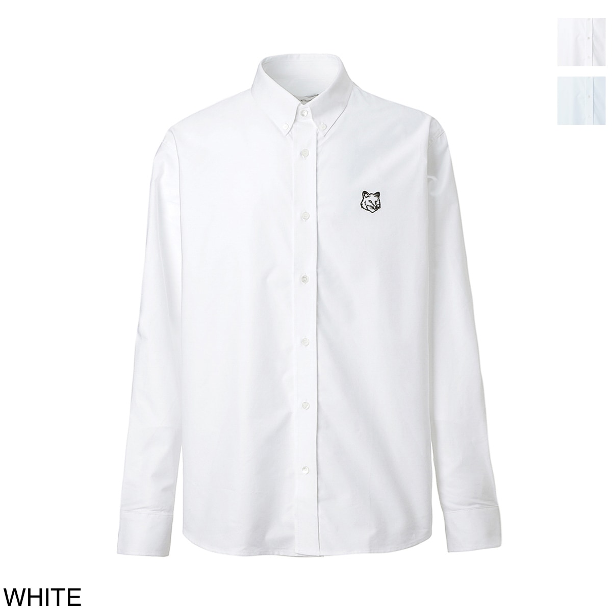 【アウトレット】MAISON KITSUNE メゾンキツネ 長袖レギュラーカラーシャツ/カジュアルシャツ/CONTOUR FOX HEAD CASUAL BD SHIRT メンズ