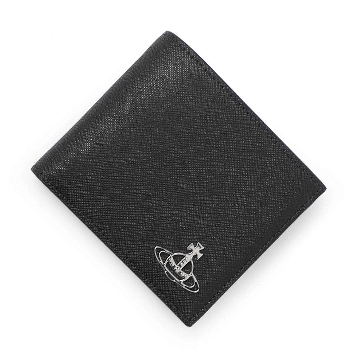 Vivienne Westwood ヴィヴィアンウエストウッド 2つ折り財布 小銭入れ付き/SAFFIANO MAN WALLET WITH COIN メンズ