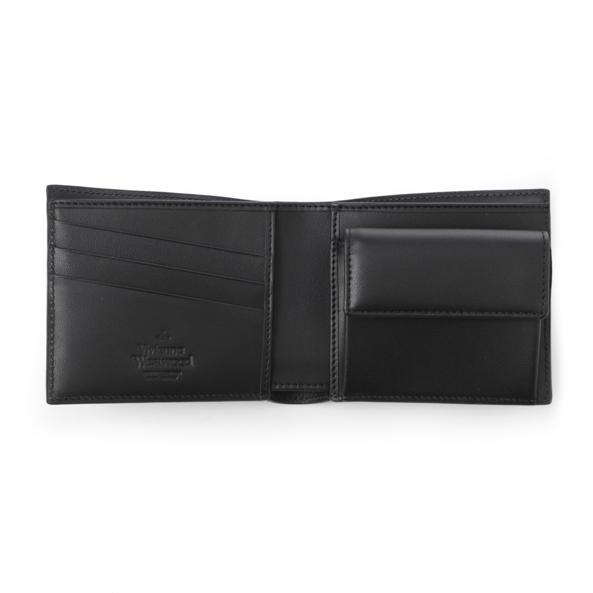 Vivienne Westwood ヴィヴィアンウエストウッド 2つ折り財布 小銭入れ付き/SAFFIANO MAN WALLET WITH COIN メンズ