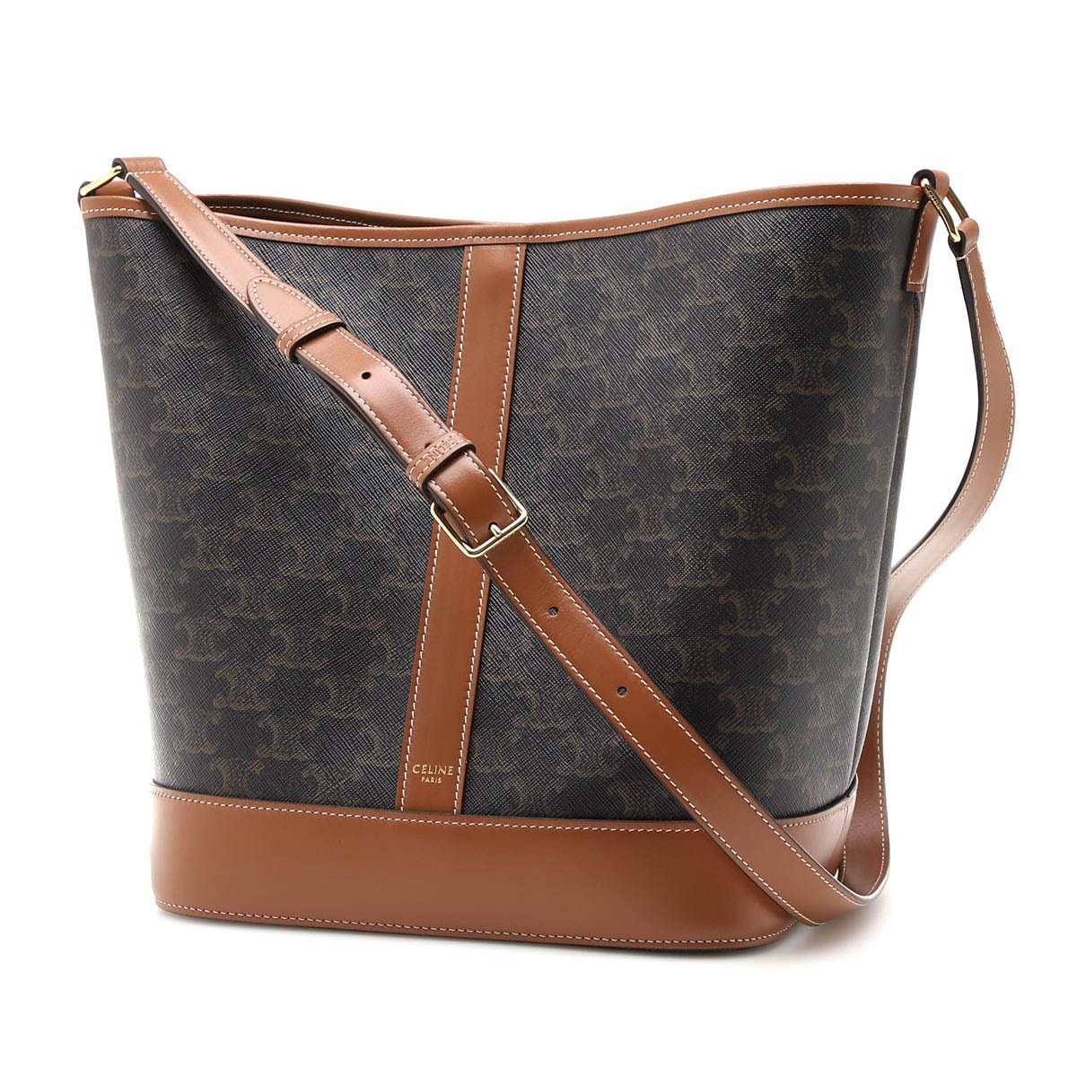 CELINE セリーヌ バケットバッグ/ショルダーバッグ/Midium Bucket TRIOMPHE CANVAS レディース