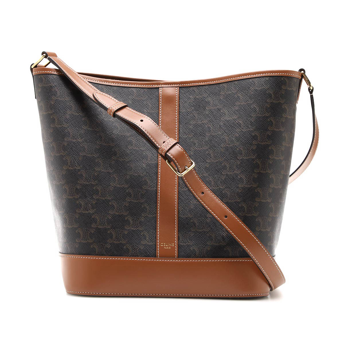 CELINE セリーヌ バケットバッグ/ショルダーバッグ/Midium Bucket TRIOMPHE CANVAS レディース