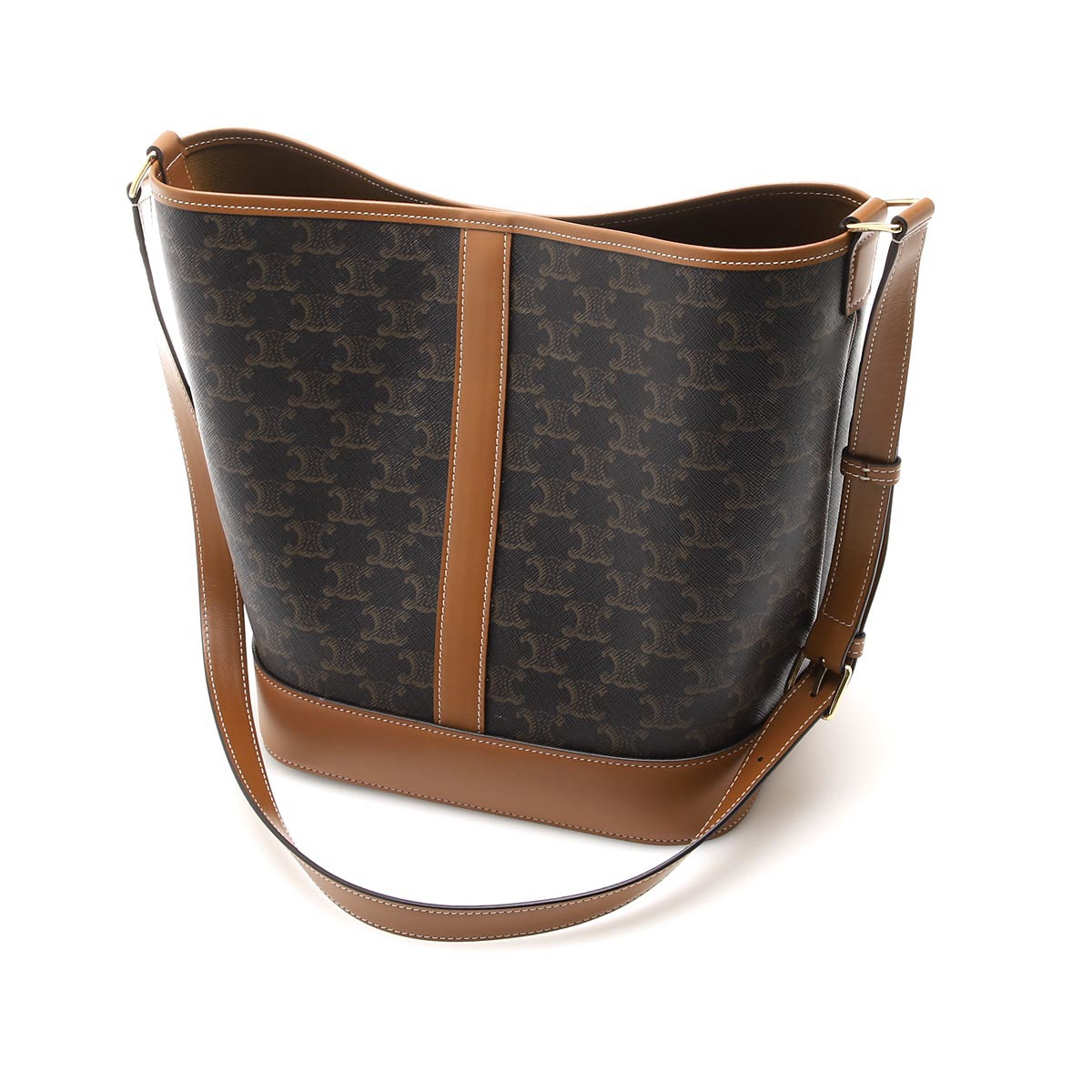 CELINE セリーヌ バケットバッグ/ショルダーバッグ/Midium Bucket TRIOMPHE CANVAS レディース