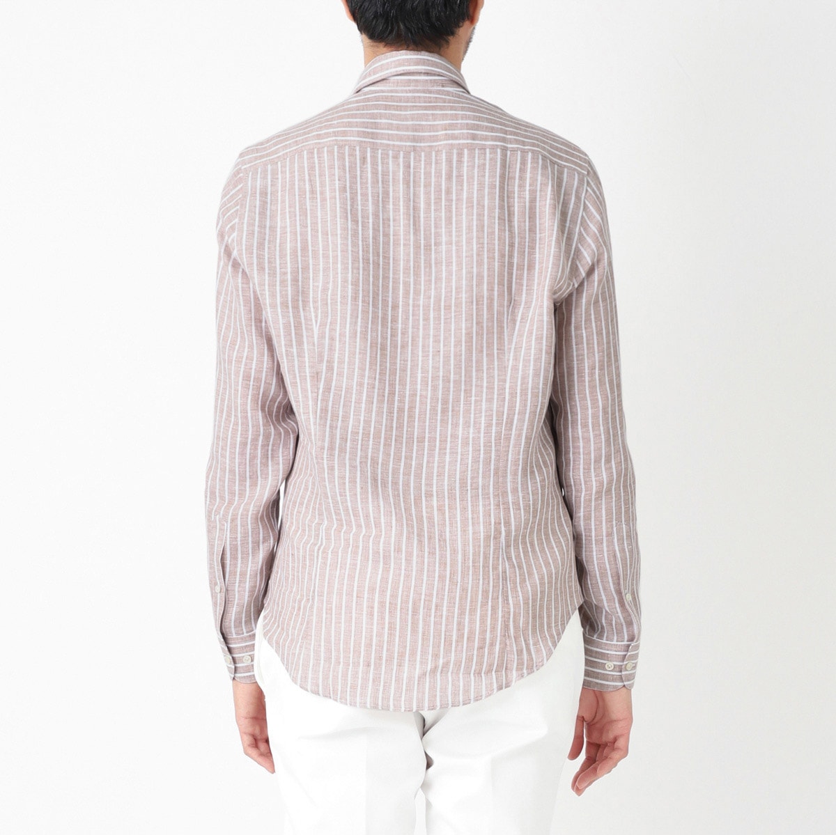 GALLIA ガッリア ホリゾンタルカラー リネンシャツ/総柄シャツ【大きいサイズあり】 メンズ