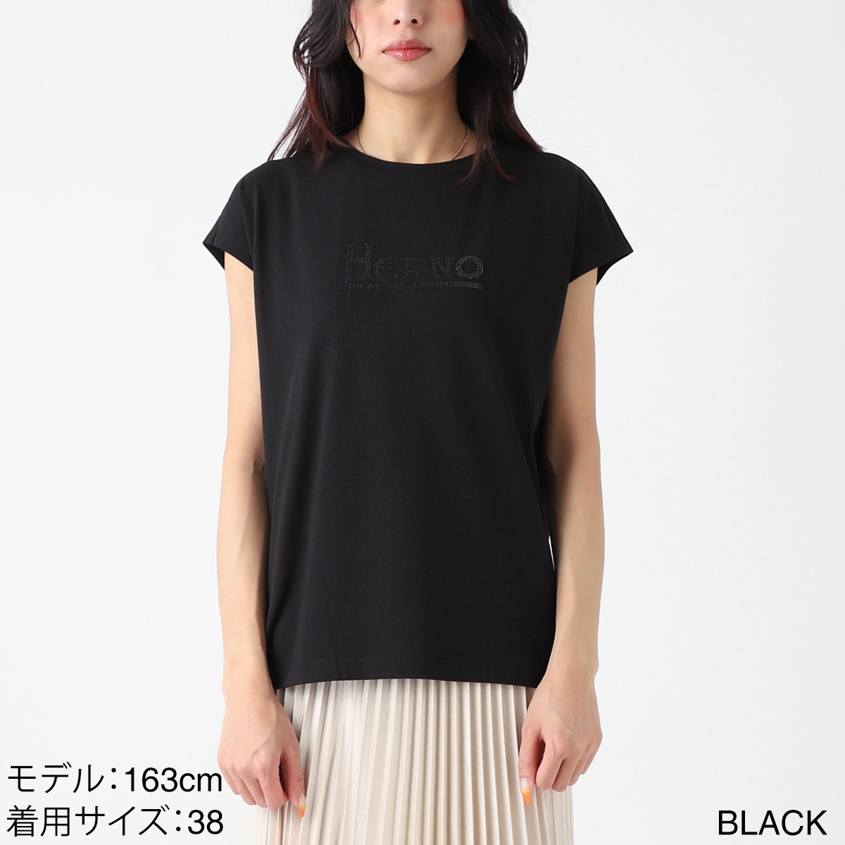 HERNO クルーネックTシャツ jg000211d-52009 HERNO ヘルノ クルーネックTシャツ/フレンチスリーブTシャツ