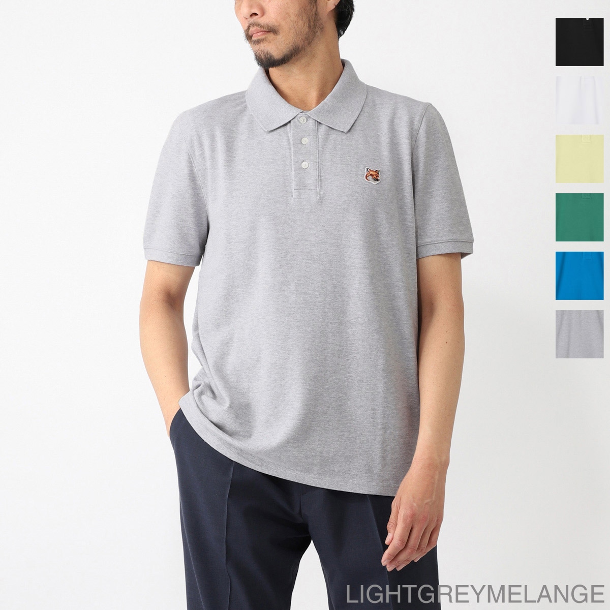 MAISON KITSUNE メゾンキツネ ポロシャツ/FOX HEAD PATCH REGULAR POLO メンズ