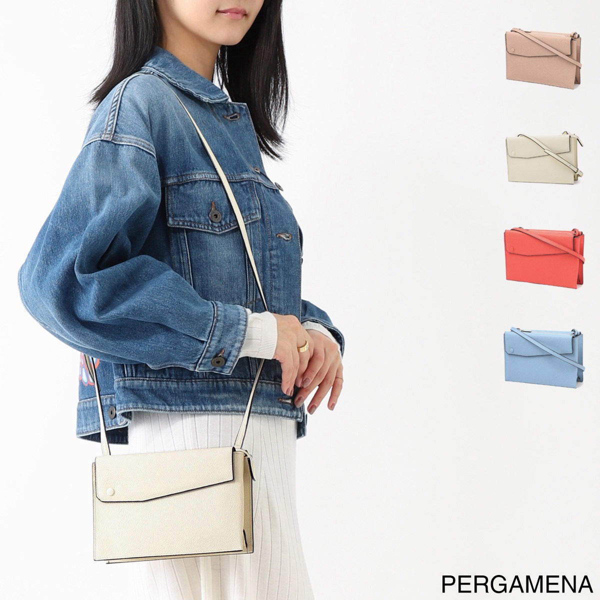 Valextra(ヴァレクストラ) ポケット ミニ クロスボディ バッグ Valextra ヴァレクストラ クロスボディバッグ/ショルダーバッグ