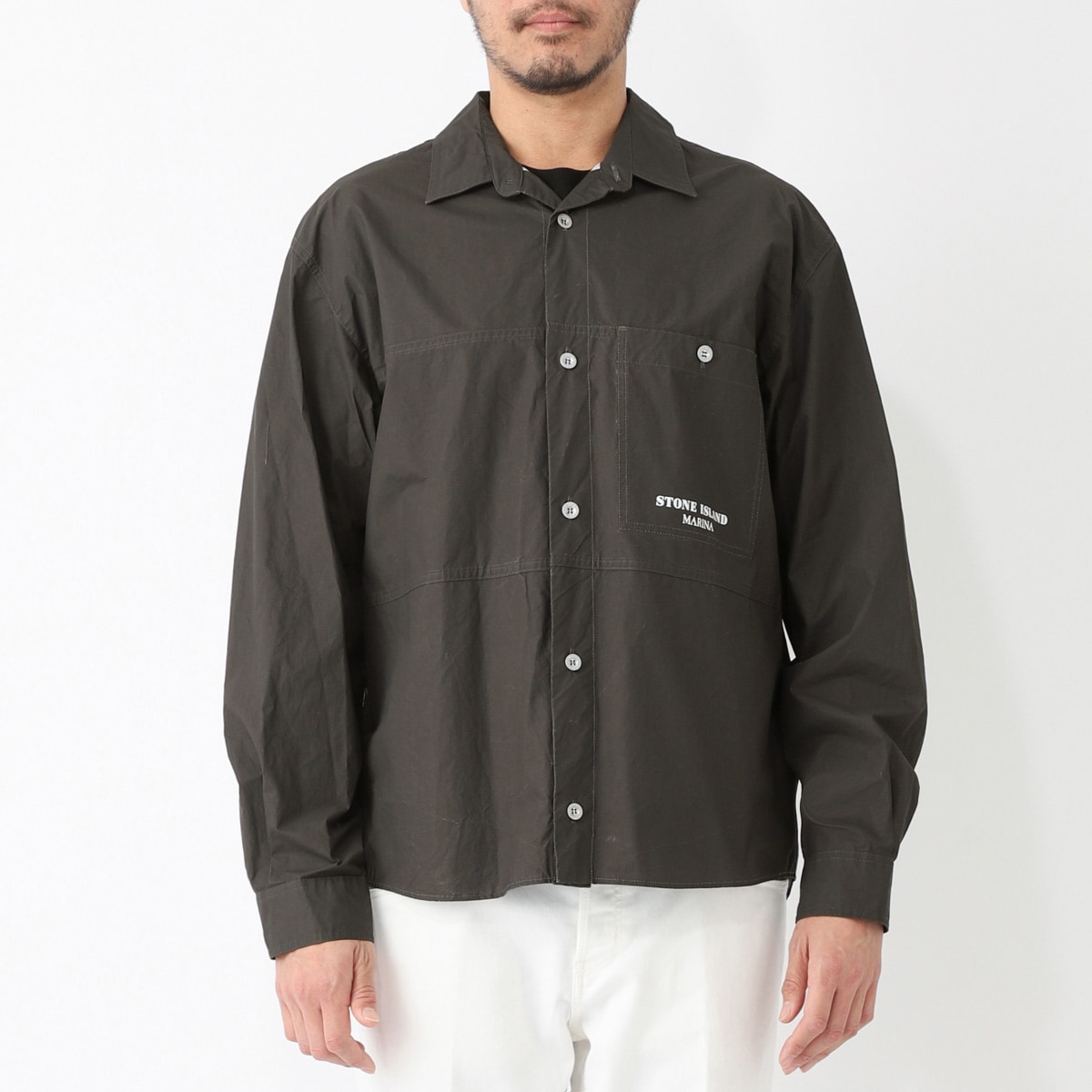 アウトレット】STONE ISLAND ストーンアイランド 長袖レギュラーカラー