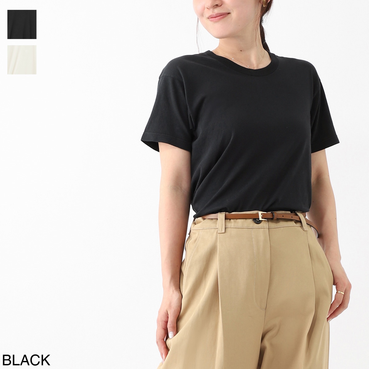 【アウトレット】THE ROW ザ ロウ クルーネックTシャツ/BLAINE TOP レディース