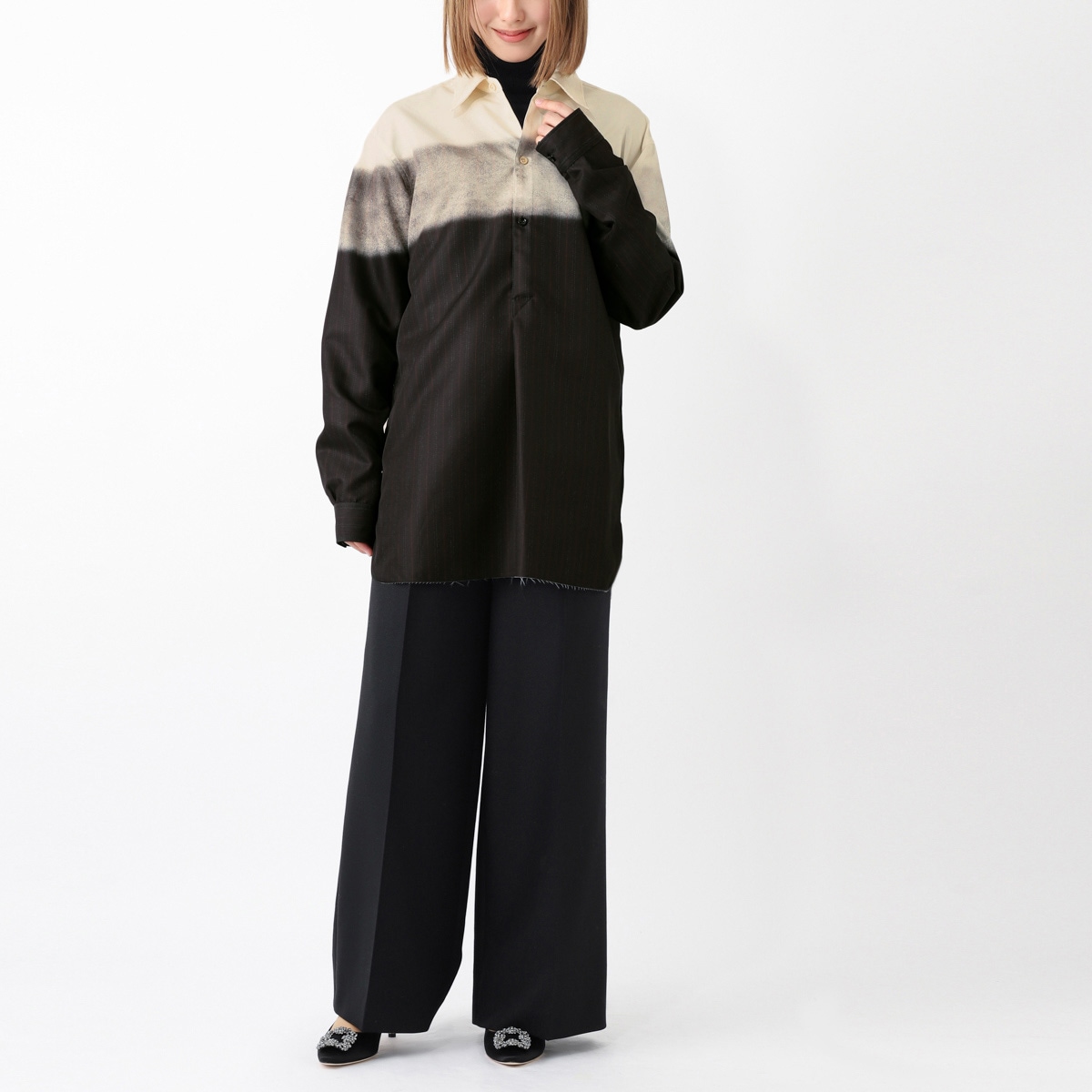 【アウトレット】Maison Margiela メゾンマルジェラ 長袖レギュラーカラーシャツ レディース