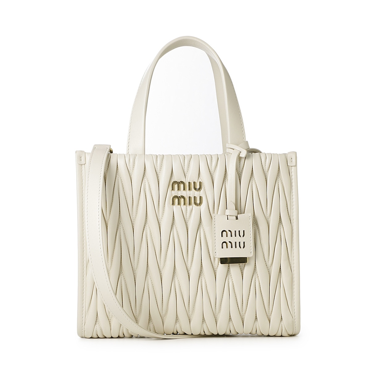 miu miu ミュウミュウ トートバッグ 2WAY/ショルダーバッグ/MATELASSE NAPPA LEATHER レディース