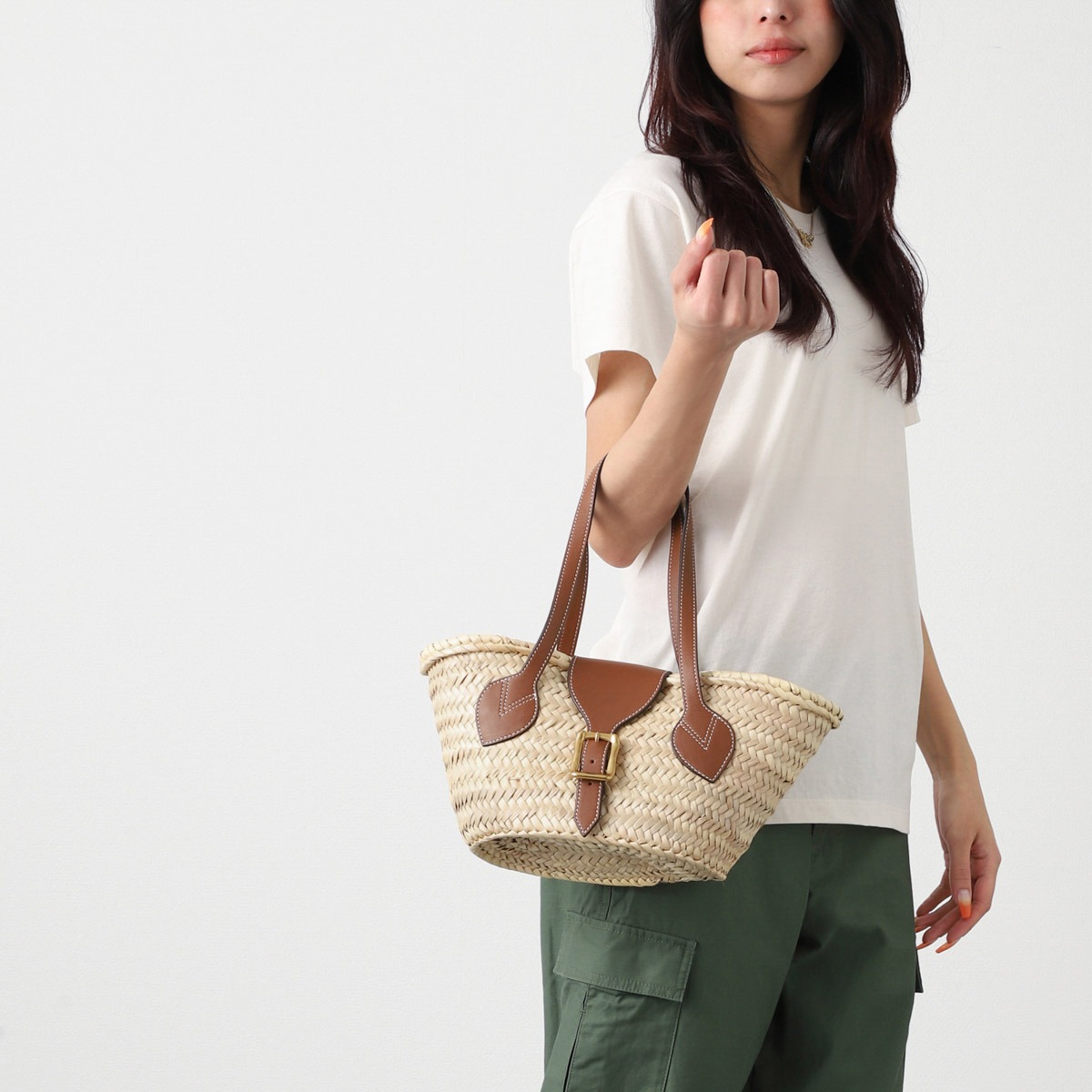 【アウトレット】J&M DAVIDSON ジェイ&エム デヴィッドソン バスケットバッグ/かごバッグ/SMALL BASKET レディース