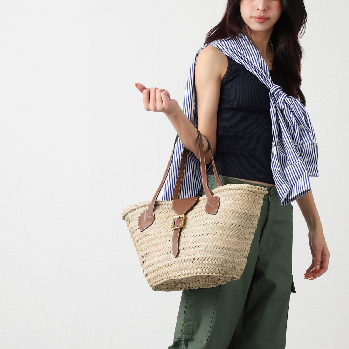 【アウトレット】J&M DAVIDSON ジェイ&エム デヴィッドソン バスケットバッグ/かごバッグ/BASKET M レディース