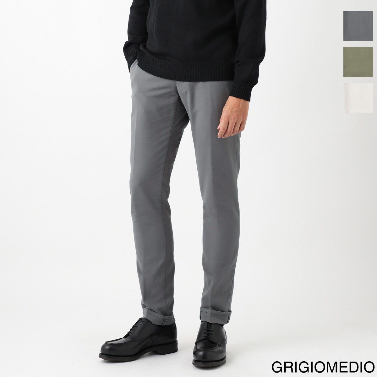 インコテックス SLIM FIT スラックス パンツ 48 グレー メンズ INCOTEX - インコテックス SLIM fit パンツ スラックス 48