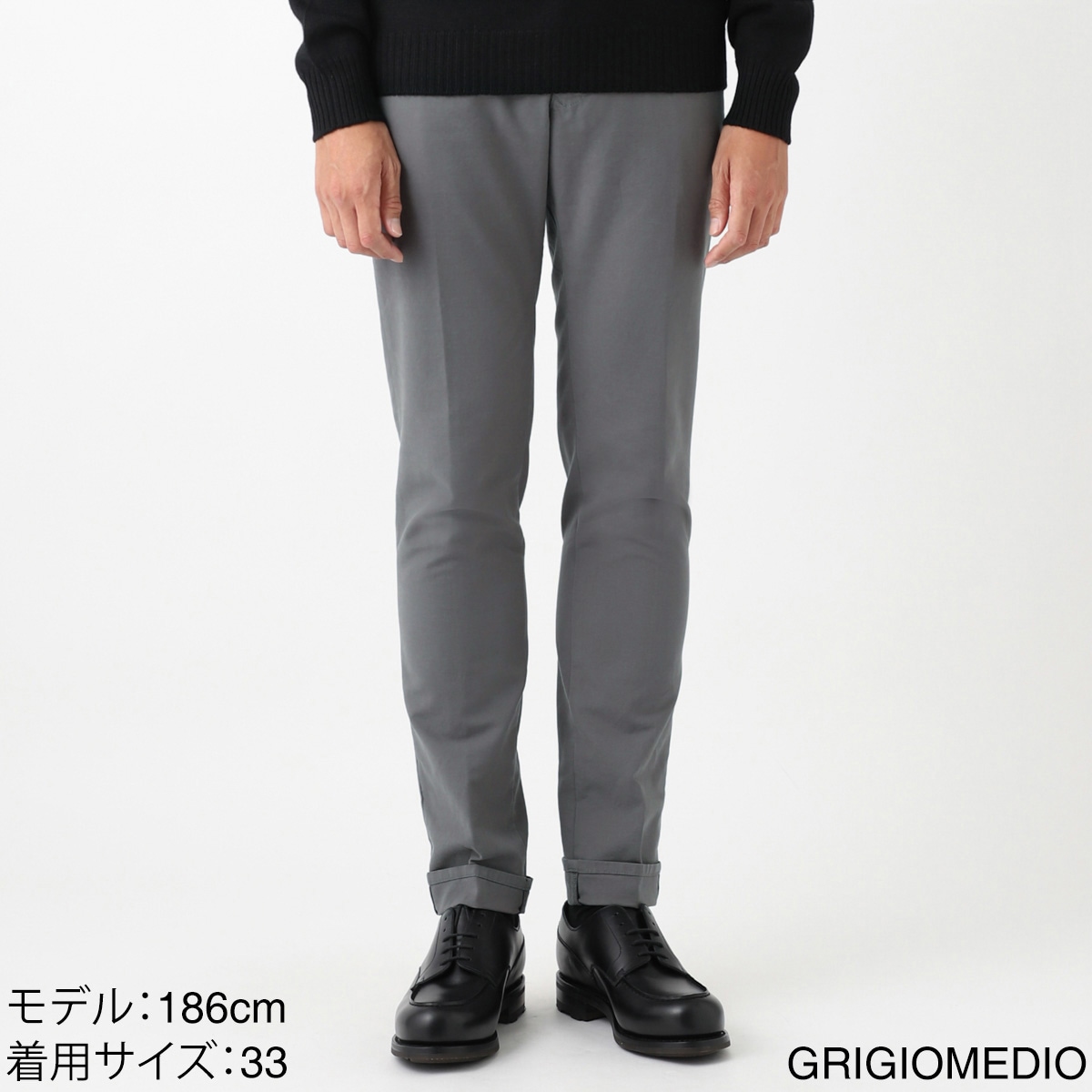 INCOTEX インコテックス スラックス/コットンパンツ/SLIM FIT 100型 17S100-90871【大きいサイズあり】 メンズ