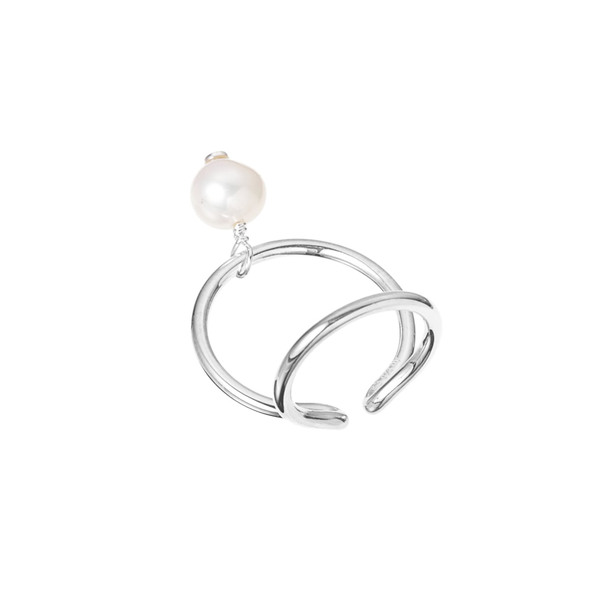 SASKIA DIEZ サスキアディツ イヤーカフ/WIRE BOLD PEARL EARCUFF DOUBLE レディース