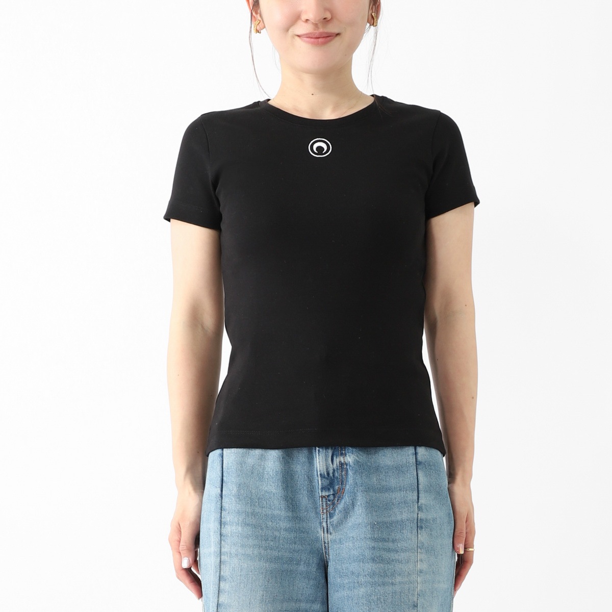 MARINE SERRE マリーン セル クルーネックTシャツ/ORGANIC