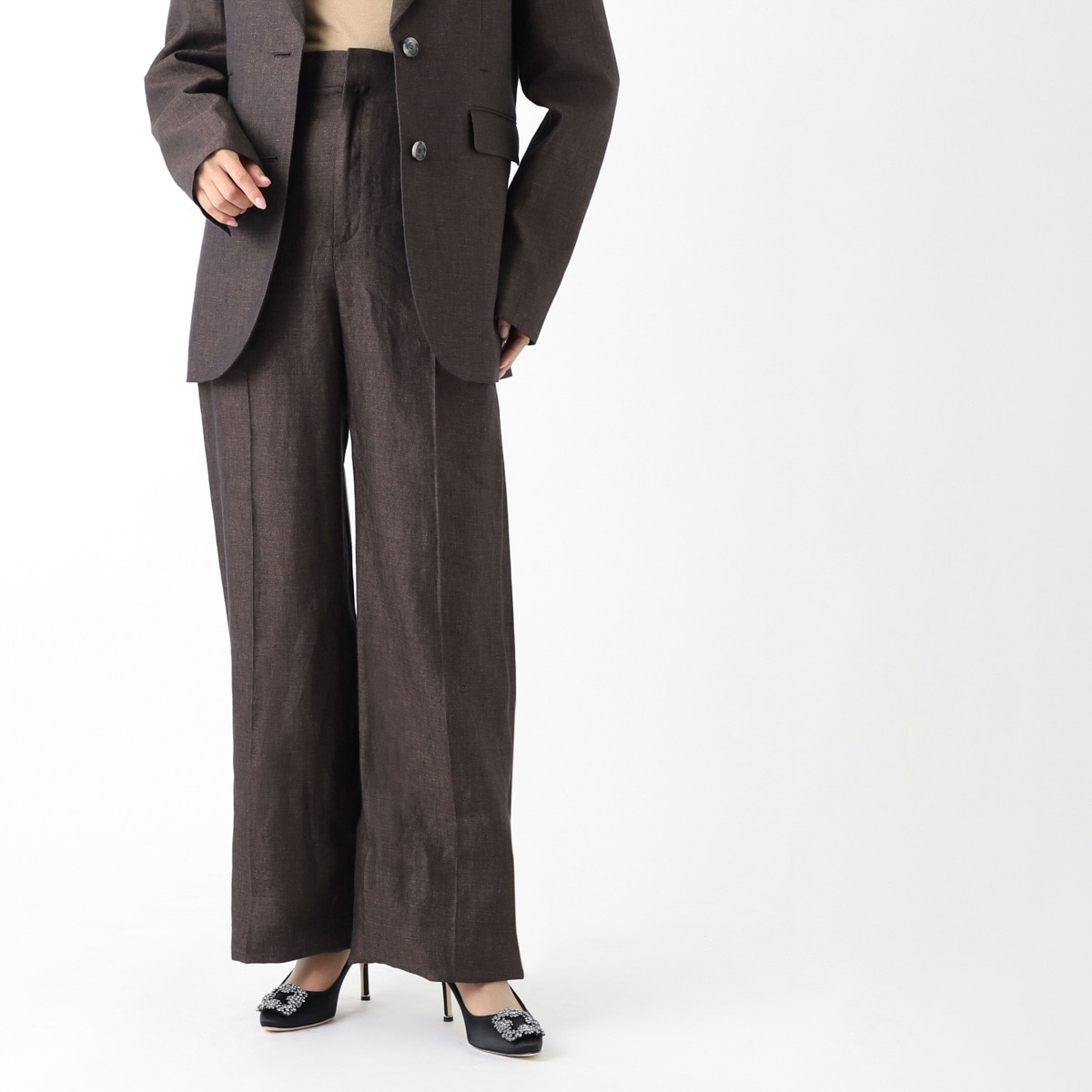 【5万円均一】【アウトレット】LOEWE ロエベ スラックス/トラウザーズ/HIGH WAISTED TROUSERS レディース