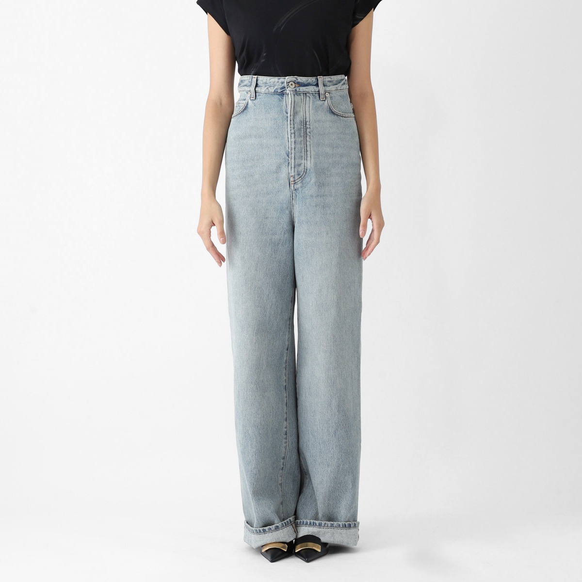【アウトレット】LOEWE ロエベ ボタンフライジーンズ/BUSTIER HIGH WAISTED JEANS レディース