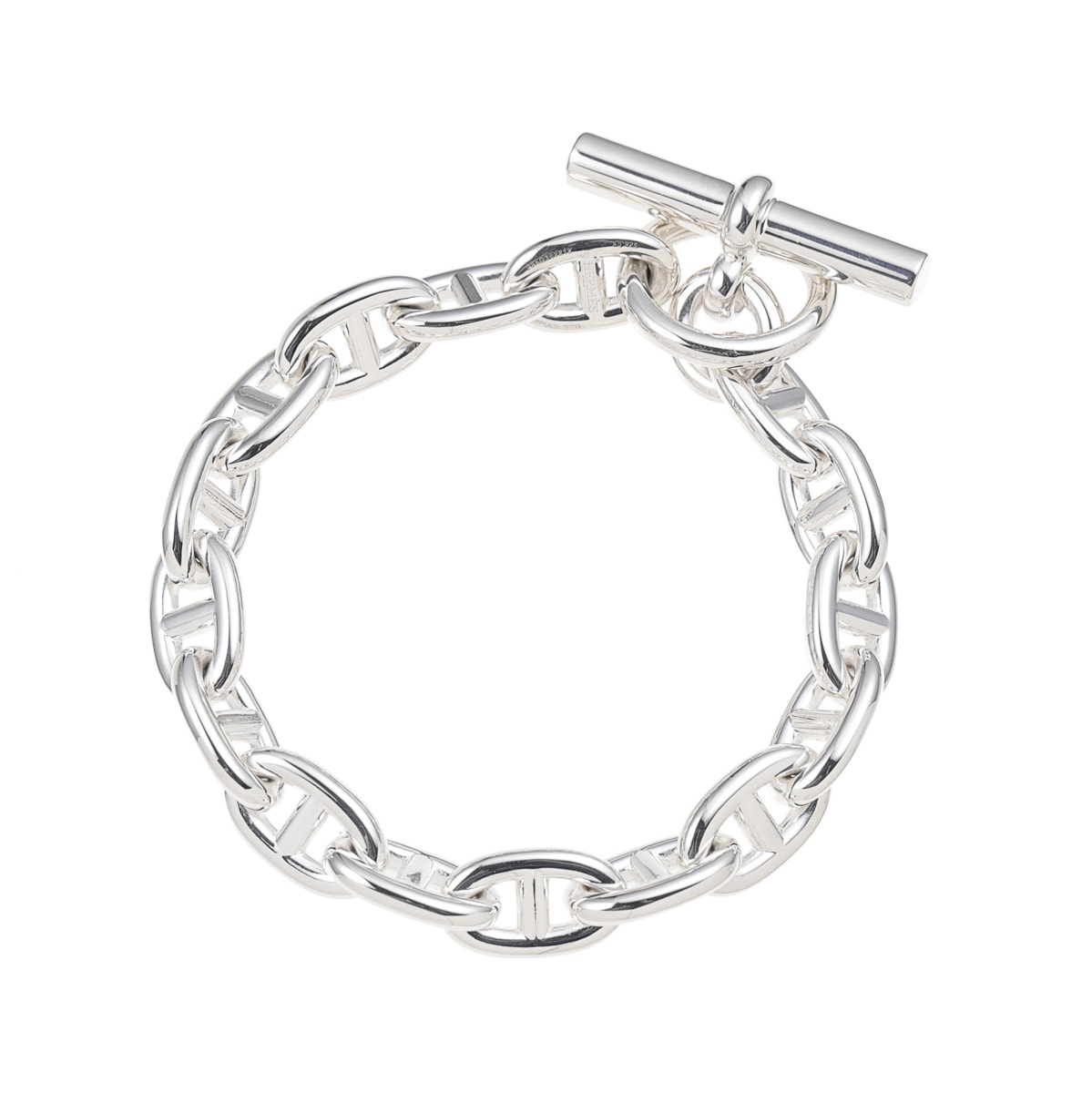 HERMES エルメス ブレスレット/CHAINE D’ANCRE MM BRACELET 16コマ【返品交換不可】 メンズ
