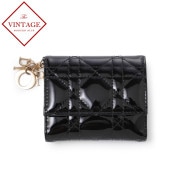 Diorウォータスウォレット3つ折り財布 クリスチャンディオールレディディオール ロータスウォレット 黒