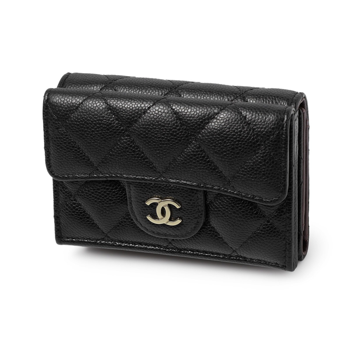 CHANEL シャネル 3つ折り財布 小銭入れ付き/コンパクトウォレット/MATELASSE AP0230【返品交換不可】 レディース