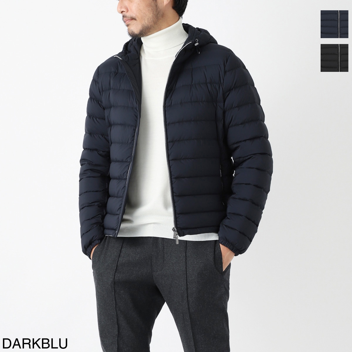 MooRER　ムーレー　 ライトブルー　春ダウンジャケット ムーレー MooRER アウター ダウンジャケット RAY KN DARK BLUE