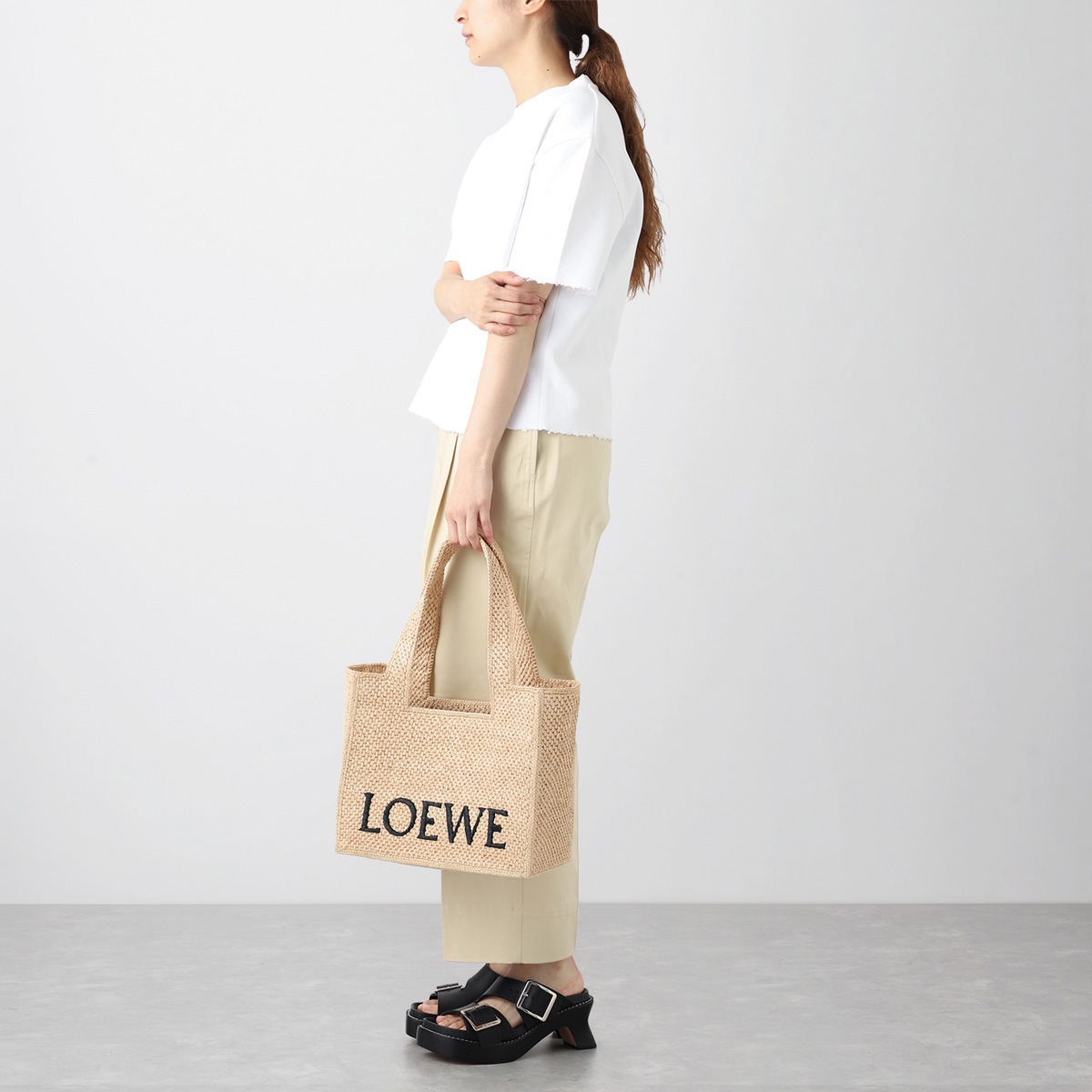 LOEWE トートバッグ 2WAY a685b61x05 LOEWE ロエベ トートバッグ 2WAY/ショルダーバッグ/LOEWE FONT