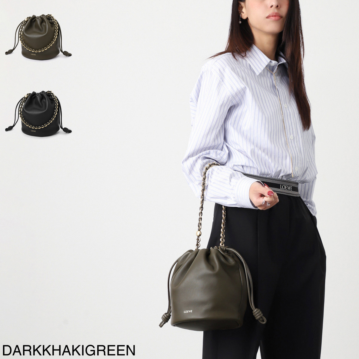 【Loewe】ロエベ★Flamenco Purse bucket bag★バケットバッグ Flamenco purse bucket in mellow nappa lambskin Red - LOEWE