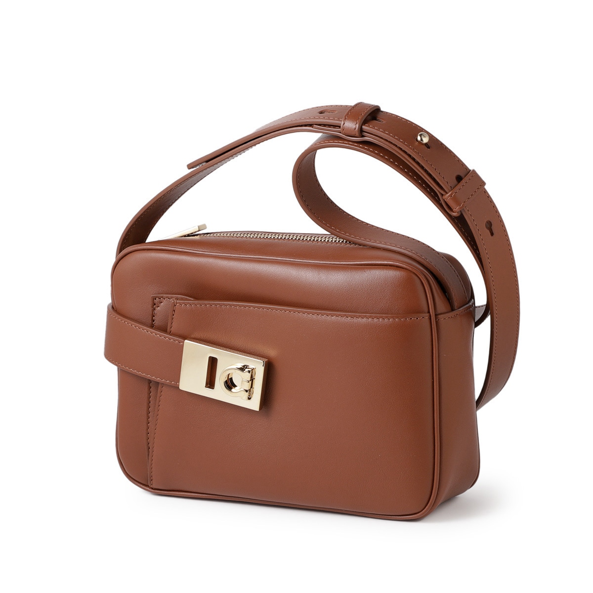 【新品未使用】フェラガモ ヴァラ クロコ型押し本革カメラバッグ ショルダーバッグ Salvatore Ferragamo サルヴァトーレ フェラガモ ヴァラリボン