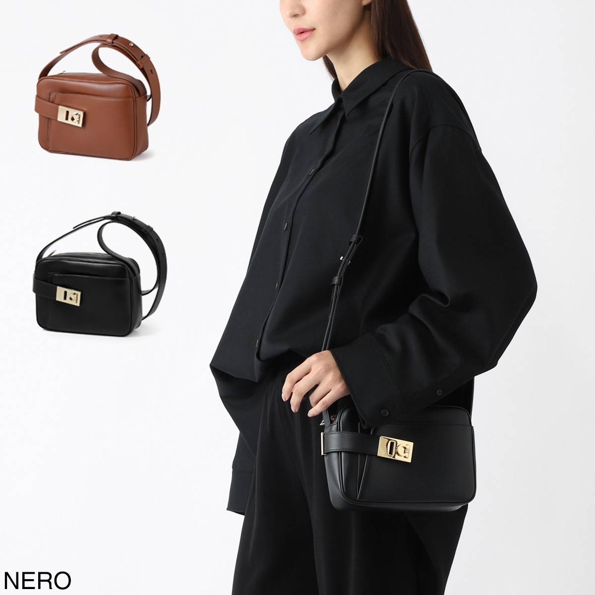 Ferragamoフェラガモ チェーン ショルダーバッグ カメラバッグ ヴァラ FERRAGAMO フェラガモ ショルダーバッグ/カメラバッグ